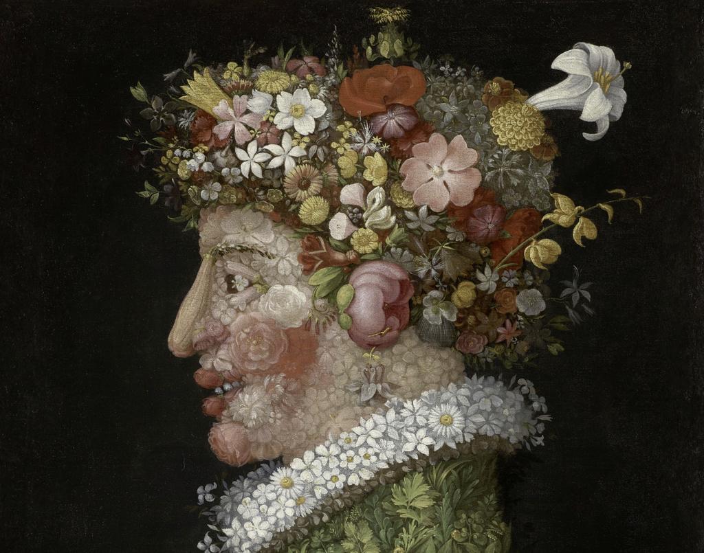 Giuseppe Arcimboldo (1526-1593), Les Quatre Saisons, Le Printemps (détail), 1573. Huile sur toile, 76 cm x 63,5 cm environ. Paris, département des Peintures du musée du Louvre.